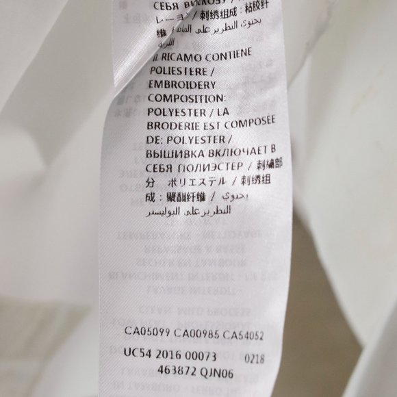 Alexander McQueen Mens Floral Embroidered White Button-Up - Picture 12 of 14